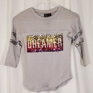 Grey Miss Chievous Sequin Top.